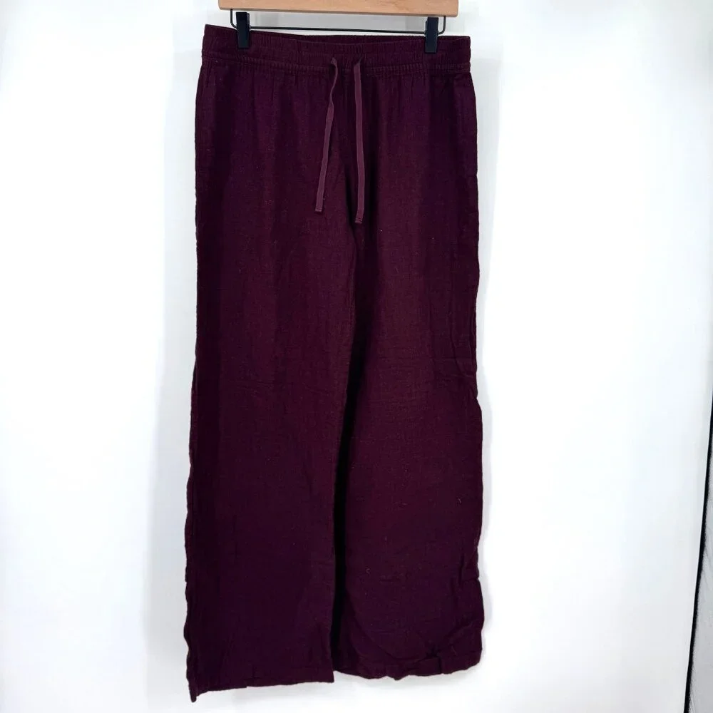 Ugg woman’s size large pants lounge wear PJs burgundy - Picture 1 of 6